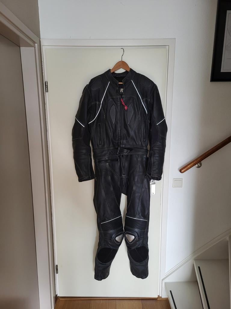 Motorpak leer zwart, Motoren, Kleding | Motorkleding, Verzenden, Tweedehands, Combipak