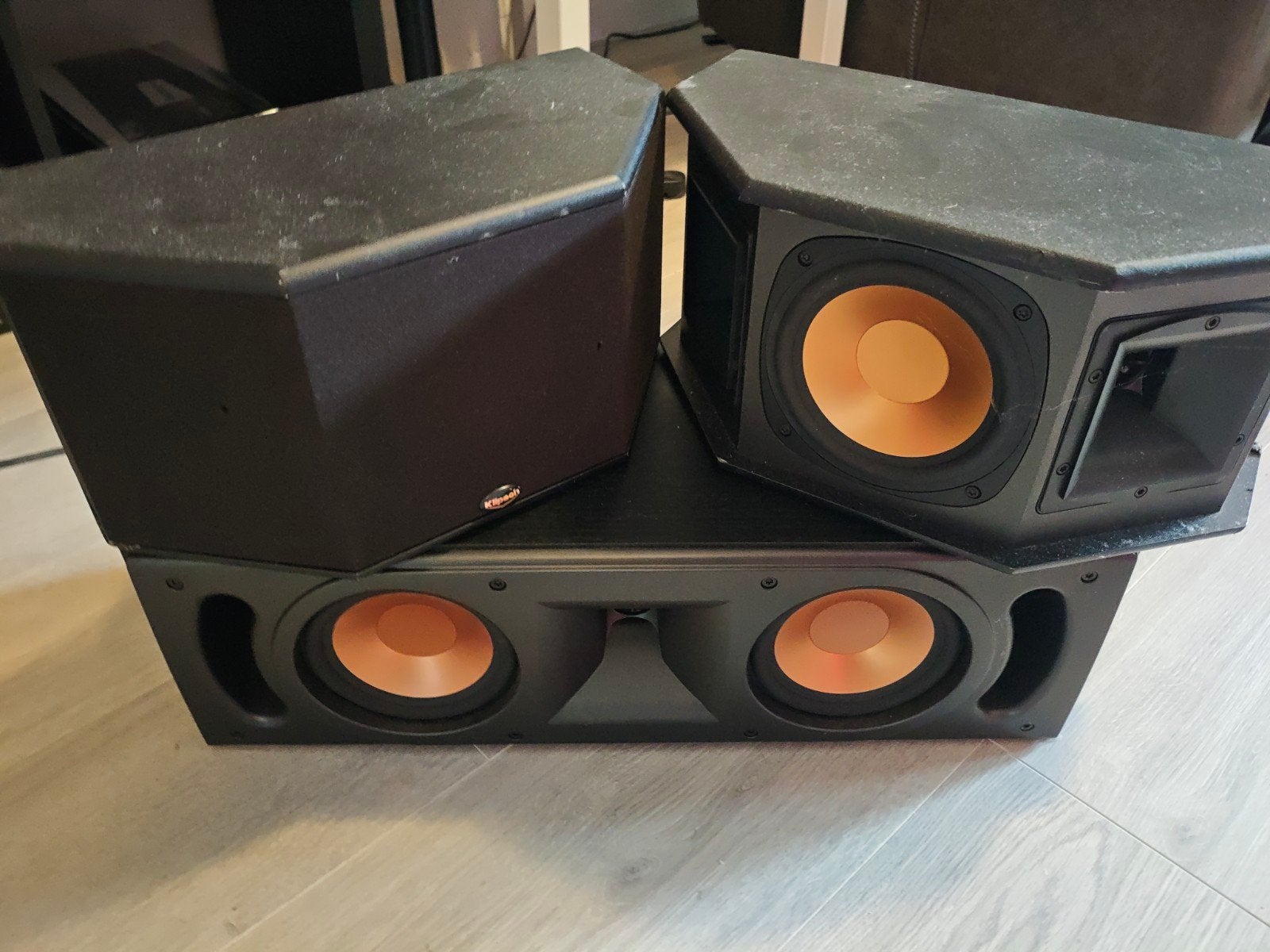 Klipsch RS-25 en RC-25 speakerset, Audio, Tv en Foto, Luidsprekers, Overige merken, Gebruikt, Ophalen of Verzenden, 60 tot 120 watt