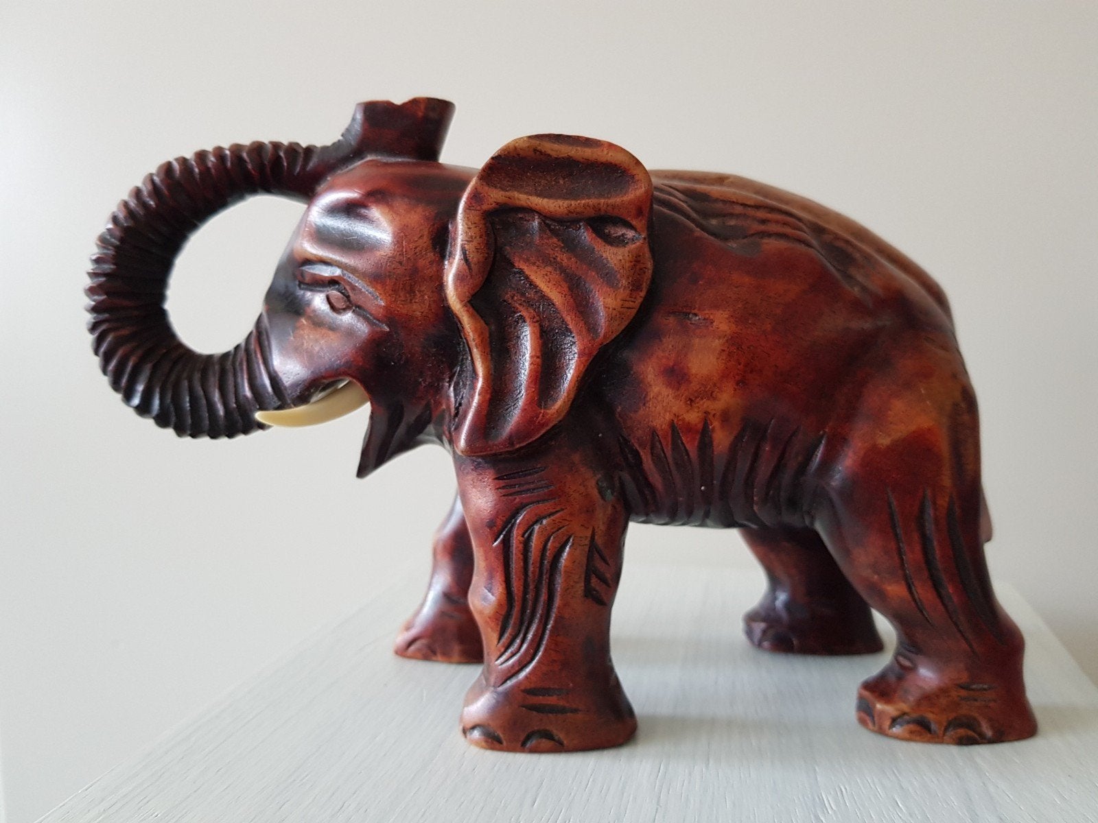 olifant van hout / houten olifant, Ophalen of Verzenden, Zo goed als nieuw, Wild dier, Overige typen