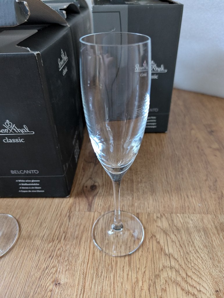 Kristallen glazen Rosenthal (wijn rood/wit en champagne), Ophalen