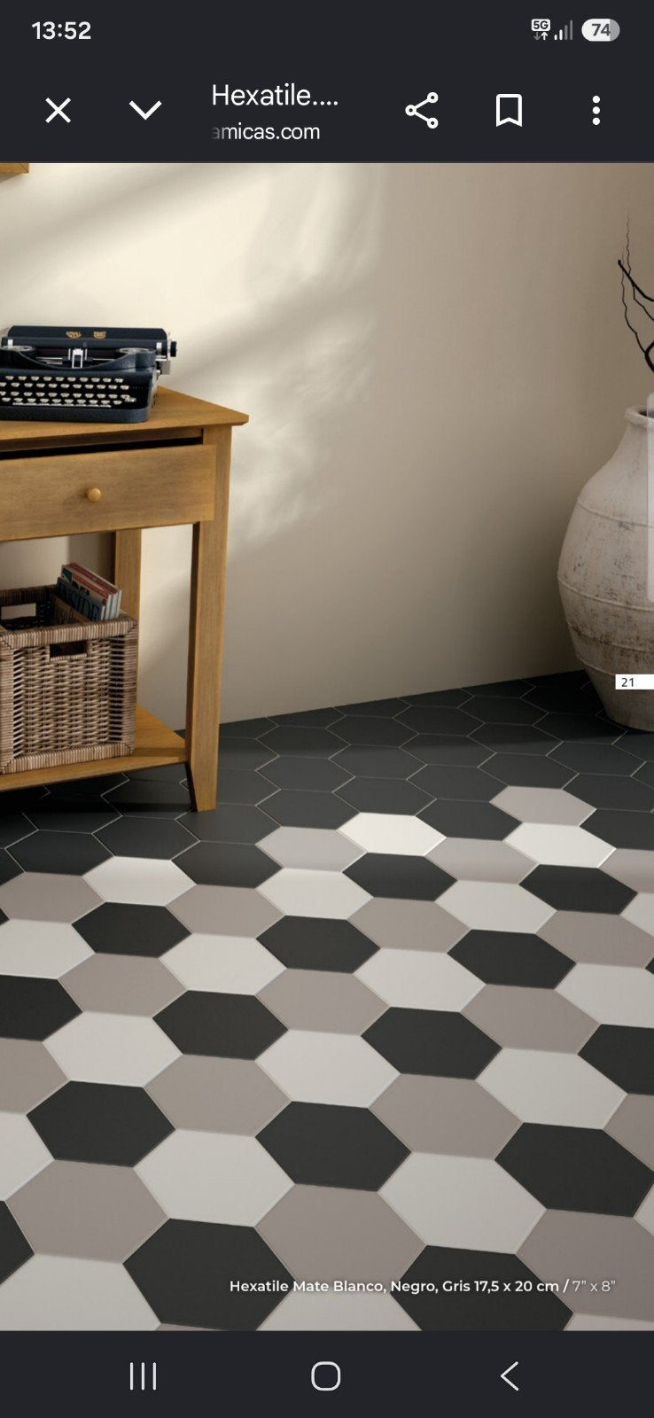 Matzwarte hexagon tegeltjes van Equipe Ceramics, Ophalen, Minder dan 20 cm, 20 tot 40 cm, Minder dan 5 m²