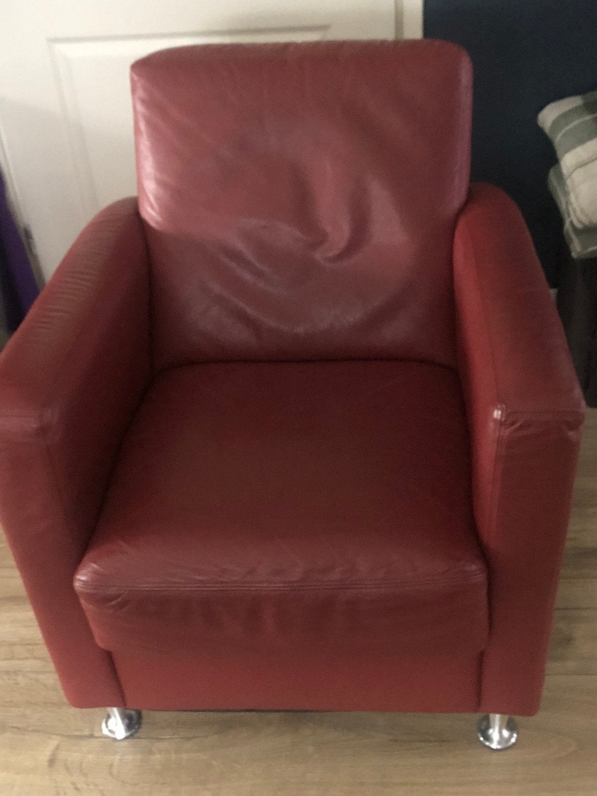 Fauteuil leer, Ophalen, Gebruikt, Leer