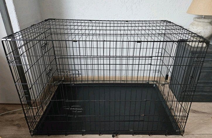 Hondenbench XXL zwart - 121 x 74 x 81 cm, Dieren en Toebehoren, Ophalen, Gebruikt, 110 cm of meer, 65 tot 100 cm