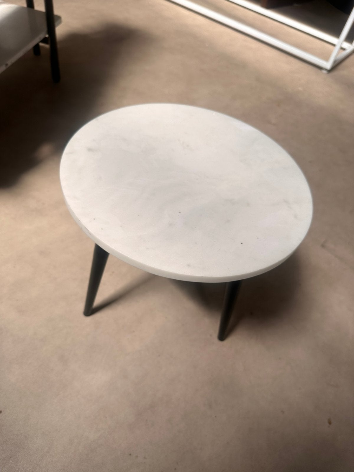 Bijzettafel Wit Carrara Marmer 33cm