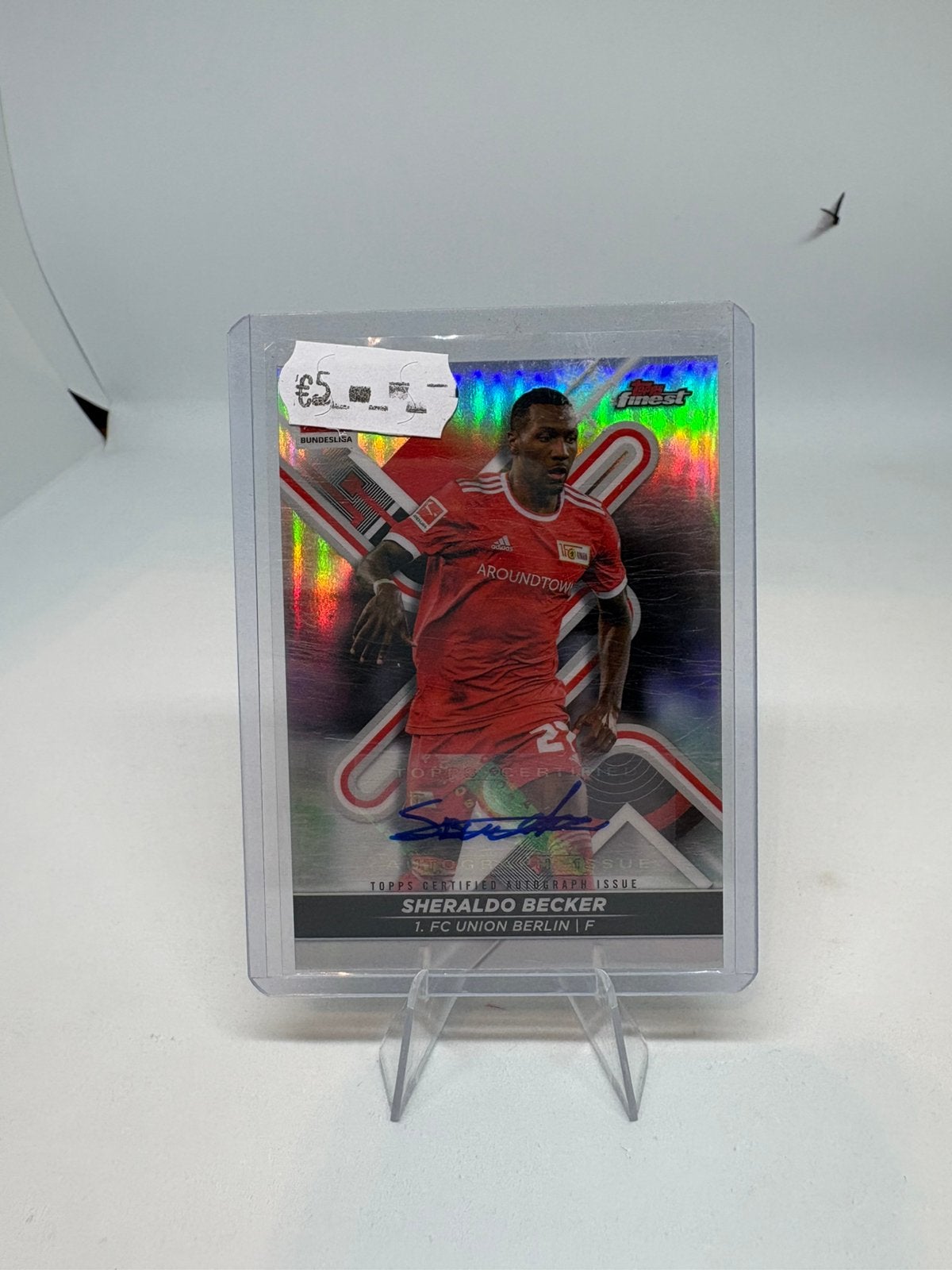 Topps Finest Bundesliga 2022 Sheraldo Becker Union Auto, Ophalen of Verzenden, Zo goed als nieuw, Plaatje