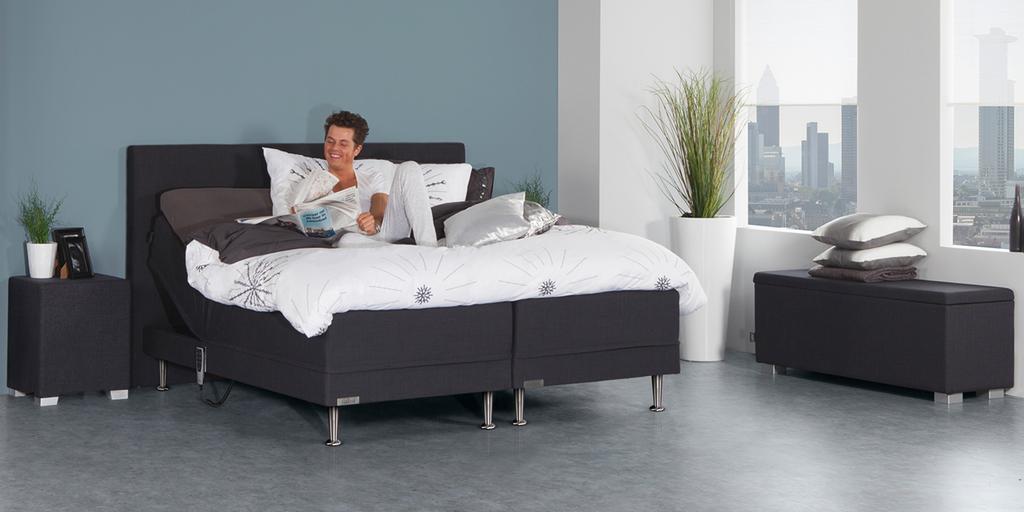 Caresse elektrische boxspring dubbel., Ophalen, Tweepersoons, Zo goed als nieuw, 180 cm