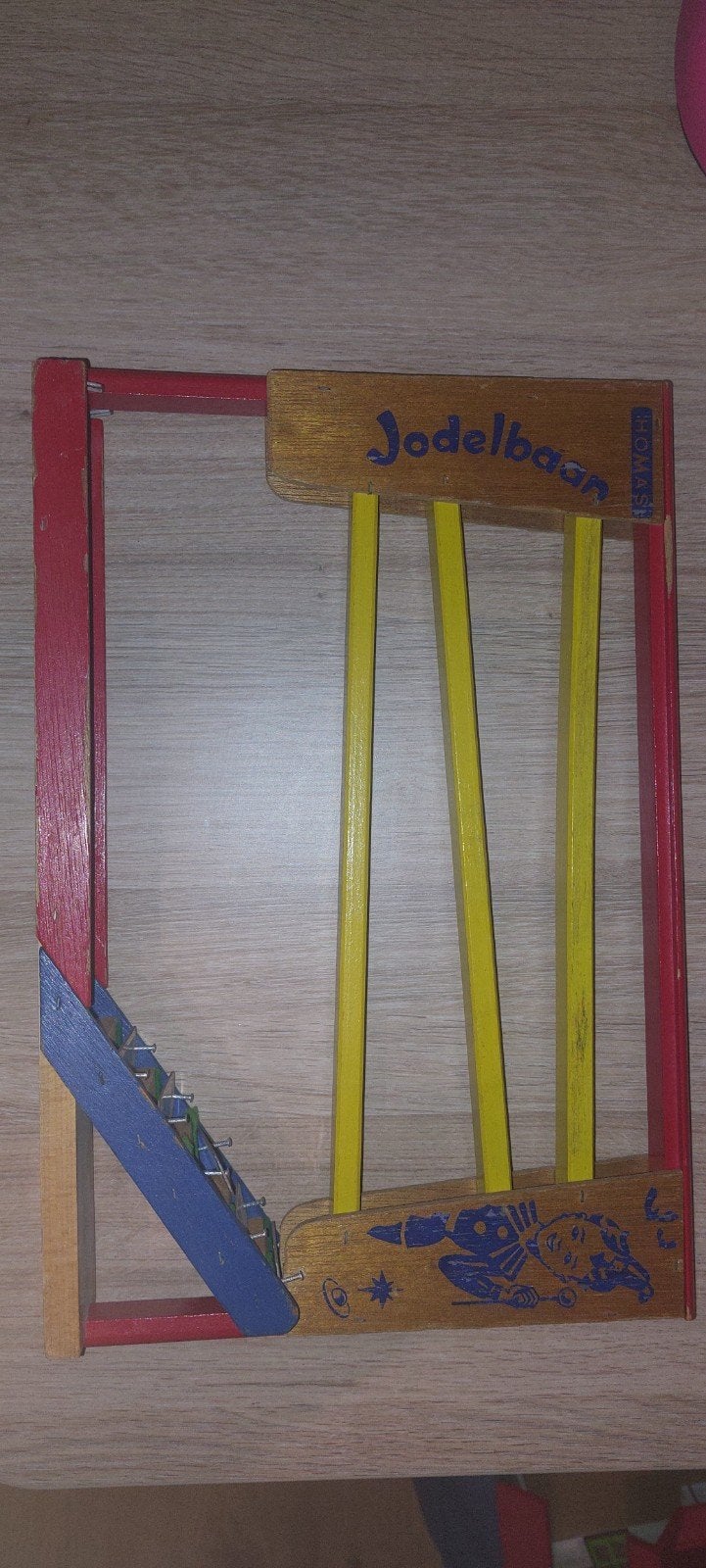 Retro Houten Knikkerbaan - Jodelbaan, Ophalen, Nieuw, Jongen of Meisje