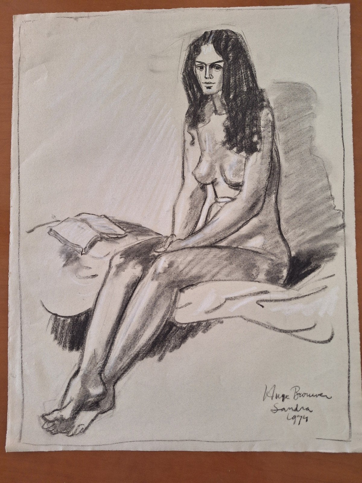Tekening uit 1974 van Hugo Brouwer, Ophalen of Verzenden