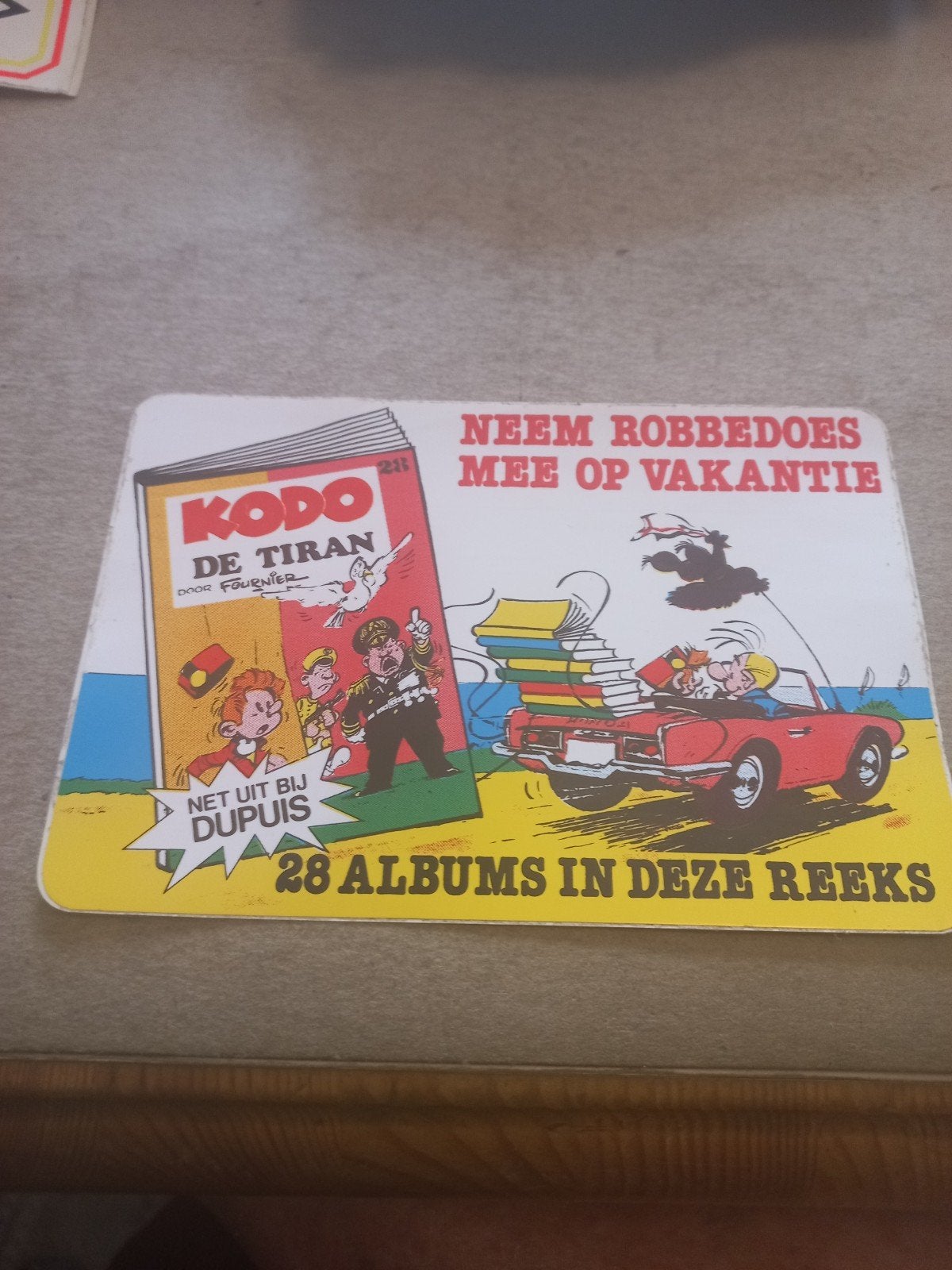 Kodo de Tiran - Robbedoes Reclamesticker, Ophalen of Verzenden