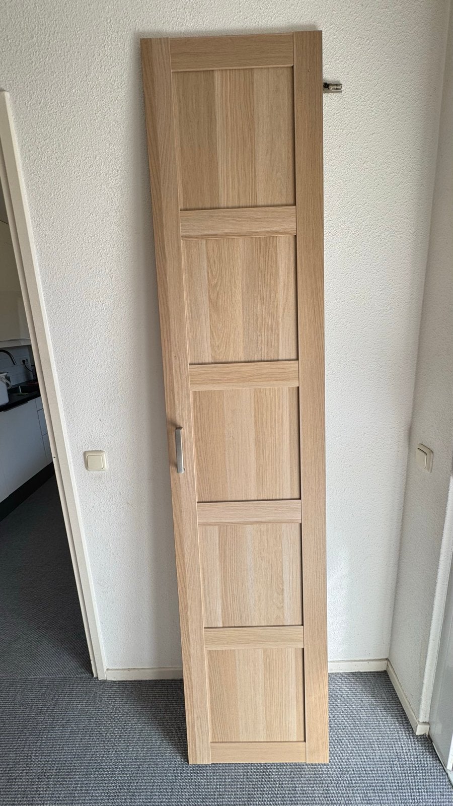 Houten kastdeur ikea  met 4 panelen, Ophalen, 200 cm of meer, 50 tot 100 cm, Zo goed als nieuw