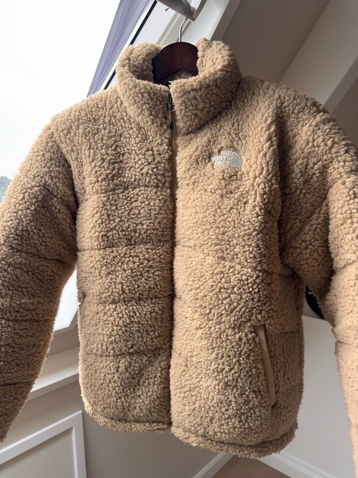 Teddy North Face maat M, Kleding | Heren, Jassen | Winter, Verzenden, Zo goed als nieuw, Maat 48/50 (M), Beige