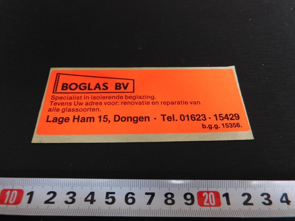 sticker Dongen BOGLAS BV  Lage Ham 15, Ophalen, Zo goed als nieuw