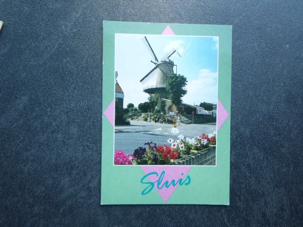 Sluis, molen  Nieuwstraat, Verzenden, 1980 tot heden, Gelopen, Zeeland