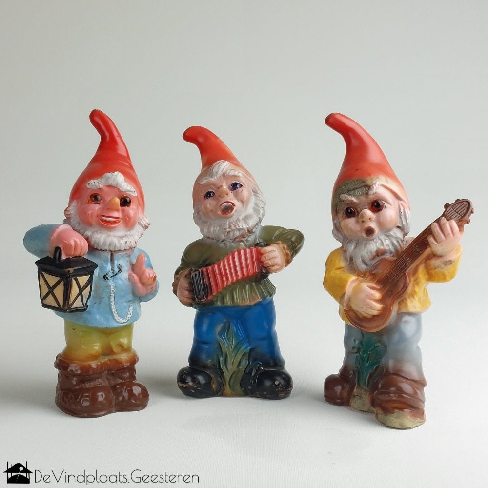 3 ZeHo vintage tuinkabouters, -, -, Overige typen, Ophalen of Verzenden