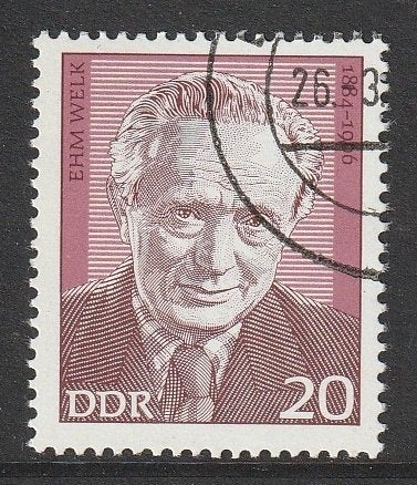 DDR 1974 1943 E Welk, Gest, Ophalen of Verzenden, DDR, Gestempeld