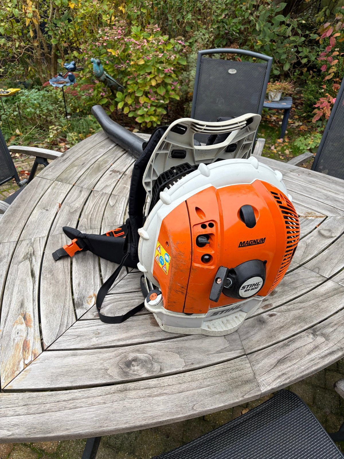 Stihl BR 600 Magnum Bladblazer, Ophalen, Gebruikt, Benzine, Ruggedragen