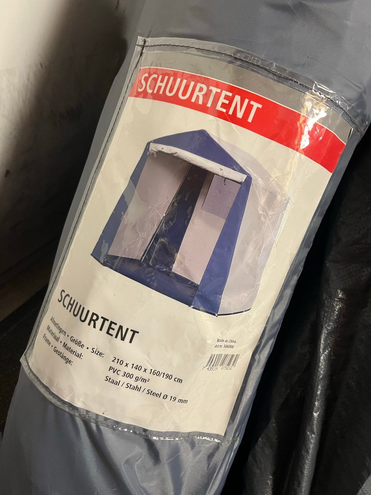 Schuurtent - Opslagtent PVC 300 g/m², Caravans en Kamperen, Tenten, Ophalen, Nieuw, Tot en met 2