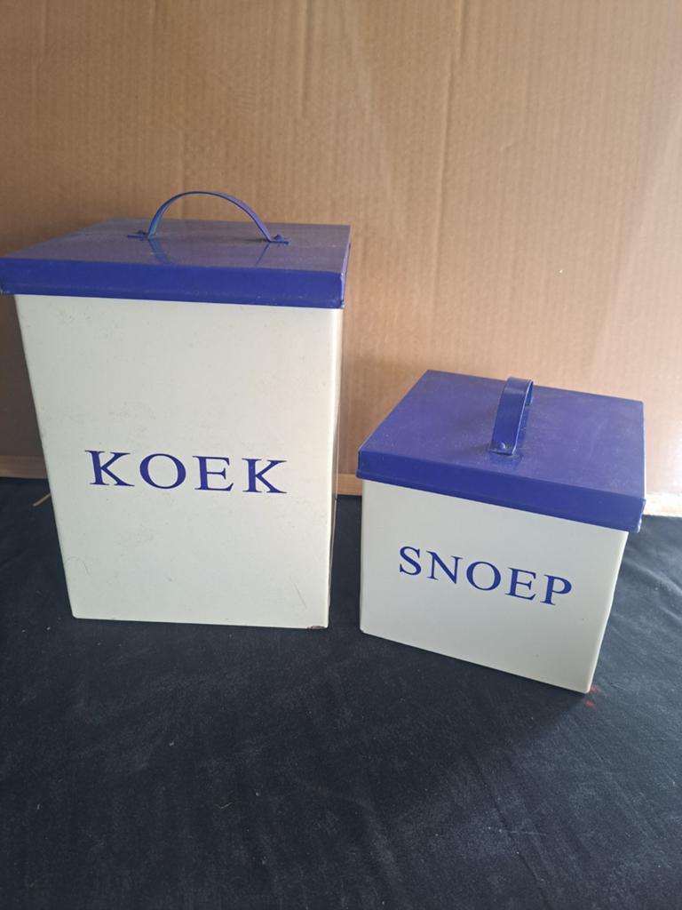Koek en snoep blik emaille, Antiek en Kunst, Ophalen of Verzenden