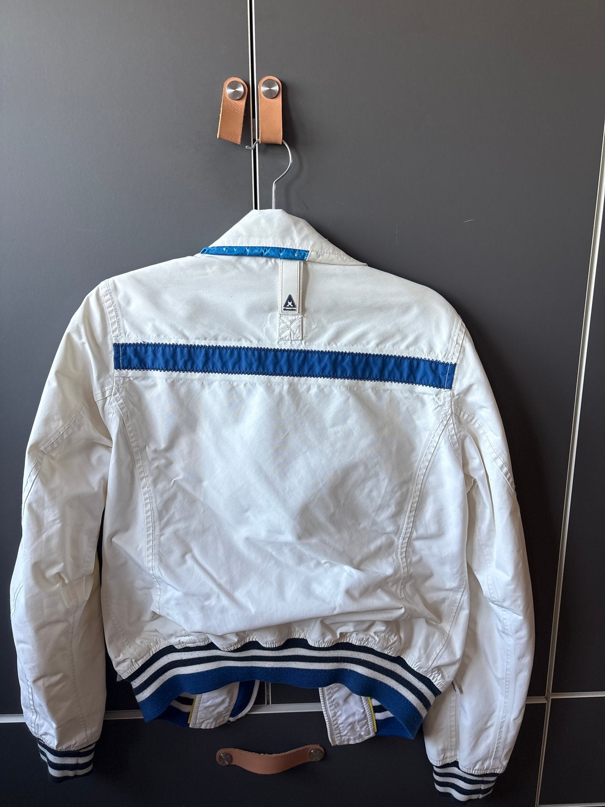 Gaastra Bomberjack Wit/Blauw - Maat L, Ophalen of Verzenden, Gedragen, Maat 42/44 (L), Wit