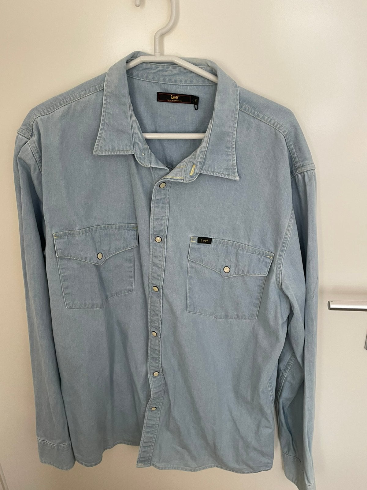 Spijkerblouse Lee, mt XXL, Ophalen of Verzenden, Zo goed als nieuw, Blauw, Overige halswijdtes
