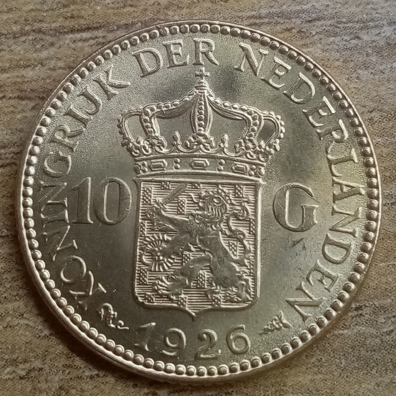 Gouden tientje koningin wilhemina uit 1926, Koningin Wilhelmina, Losse munt, 10 gulden, Goud