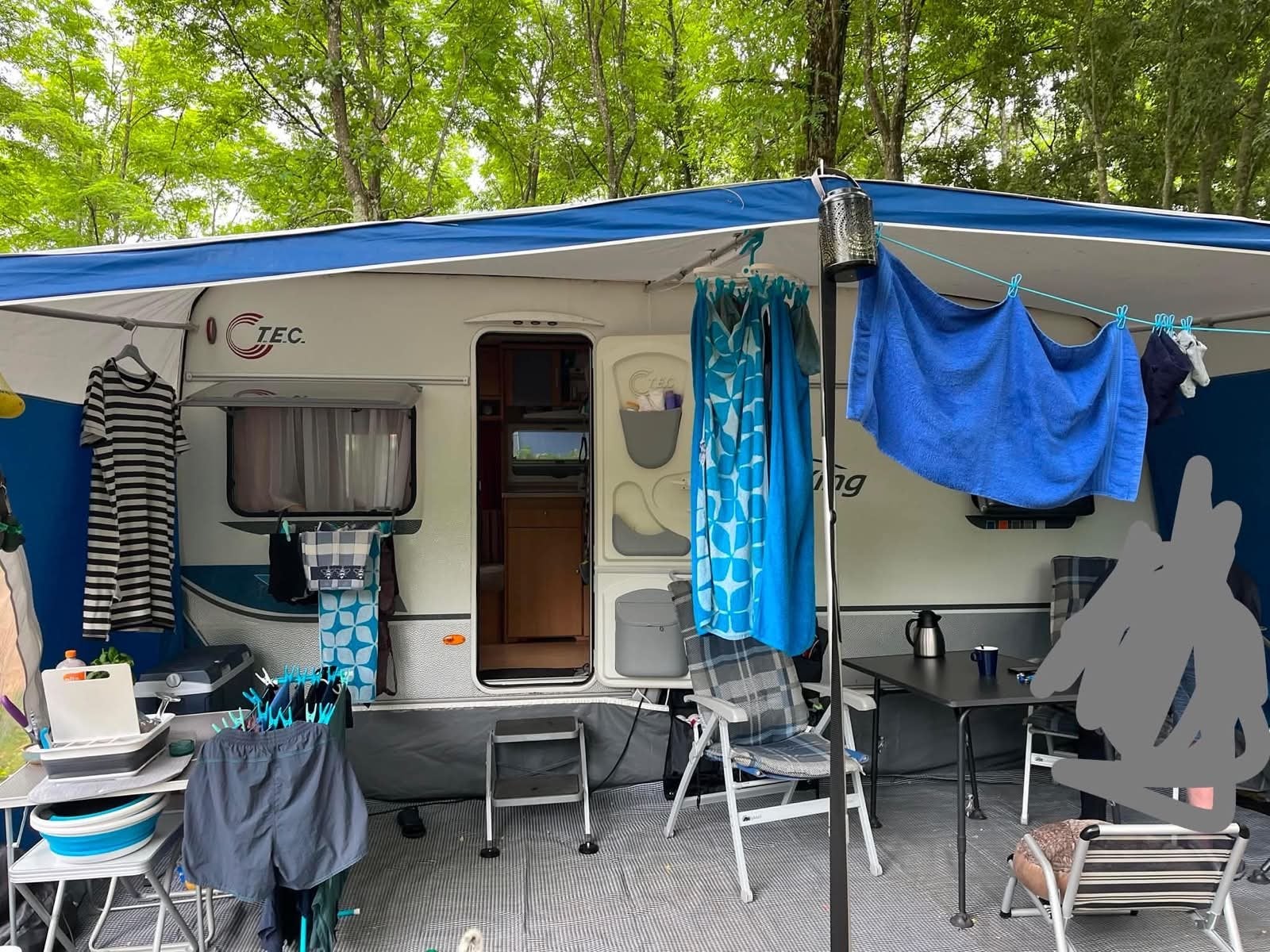 Caravanluifel maat 11 met lichtgewicht PowerGrip-frame, Caravans en Kamperen, Caravan accessoires, Ophalen, Gebruikt