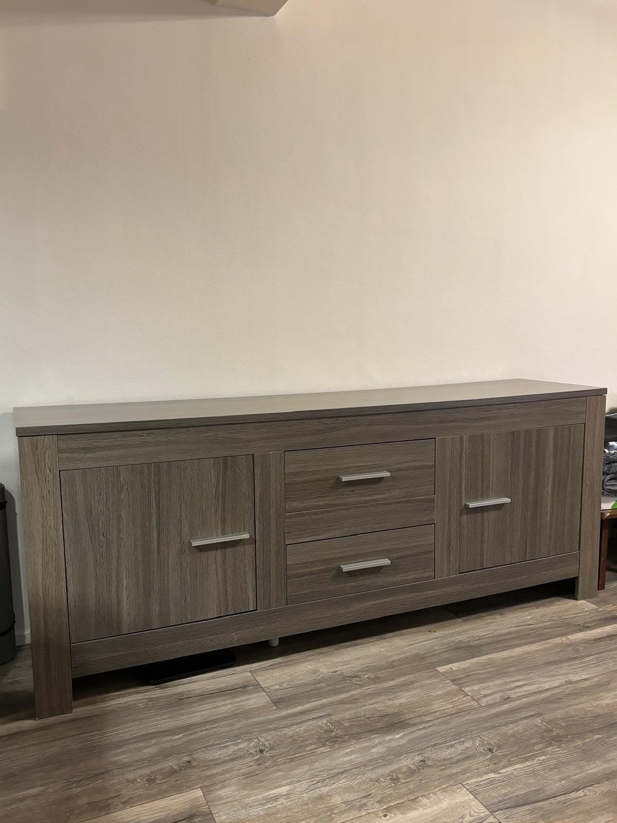 Grijze dressoir, Ophalen, Zo goed als nieuw, 25 tot 50 cm, 200 cm of meer