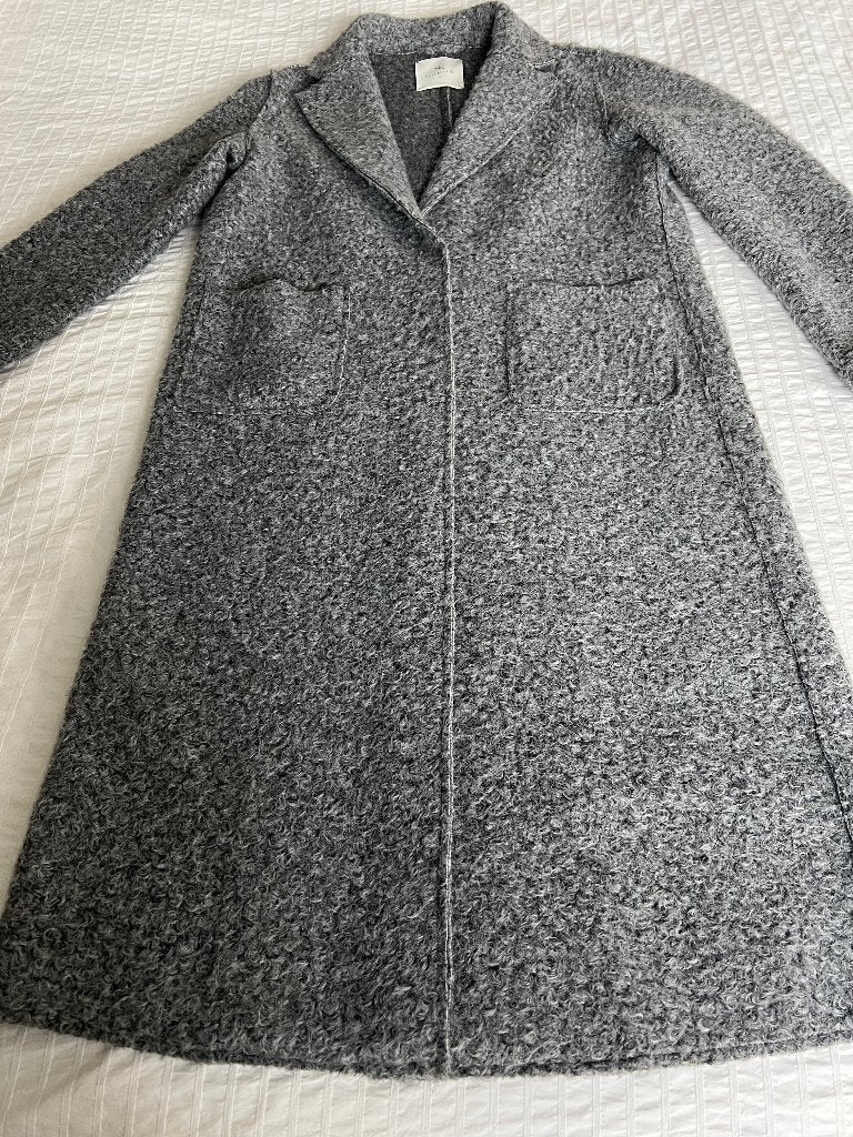 NK Nukus jas najaar tussendoorjas grijs  ZGAN maat M, Kleding | Dames, Jassen | Winter, Maat 38/40 (M), Verzenden, NK Nukus, Zo goed als nieuw