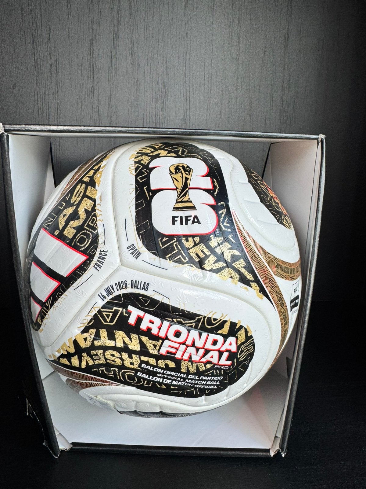 Trionda WK2026 officiele Match ball Frankrijk–Spanje, Seizoenskaart, Eén persoon, Juli