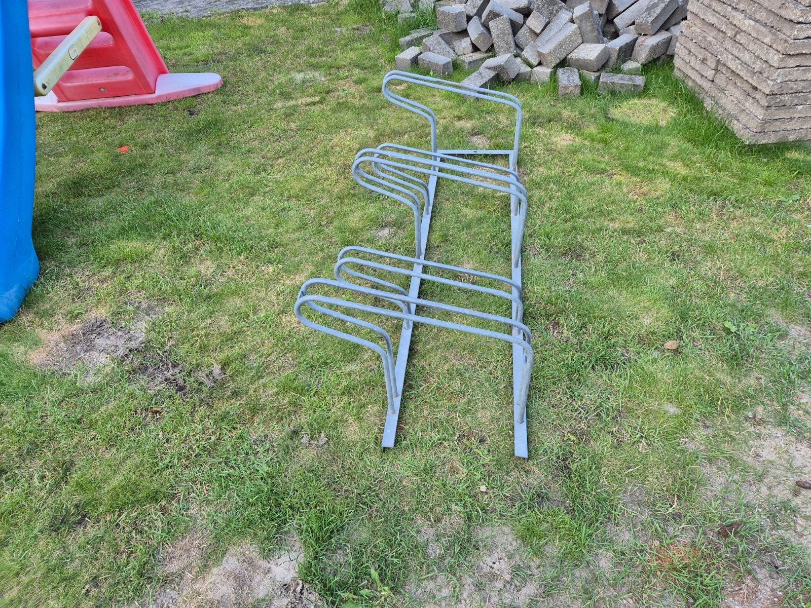 Fietsenrek voor 5 fietsen - Gebruikt, Fietsen en Brommers, Ophalen, Gebruikt