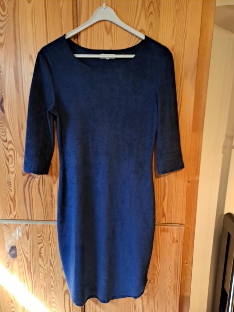 Lulu Love Gala/Feestjurk Maat M - Suède Look, Kleding | Dames, Maat 38/40 (M), Blauw, Ophalen of Verzenden, Zo goed als nieuw