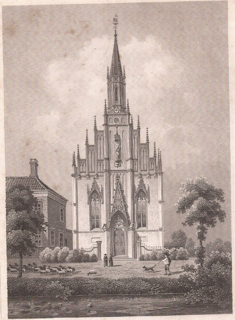 Groenendyk. Die neue kirche / de nieuwe kerk / la nouvelle e, Antiek en Kunst, 1800 - 1899, Handgekleurd, Architectuur, Ophalen of Verzenden
