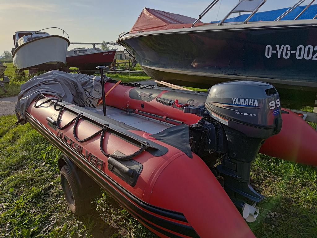 Quicksilver HD380 met 9.9Pk Yamaha 4t en trailer, Watersport en Boten, Rubberboten, Ophalen, Aluminium, Quicksilver, Gebruikt