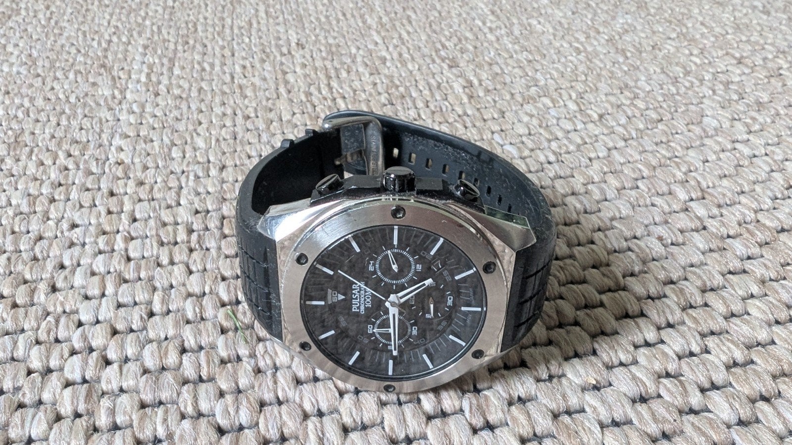 Pulsar Chronograaf Herenhorloge - Zwart/Zilver, Ophalen