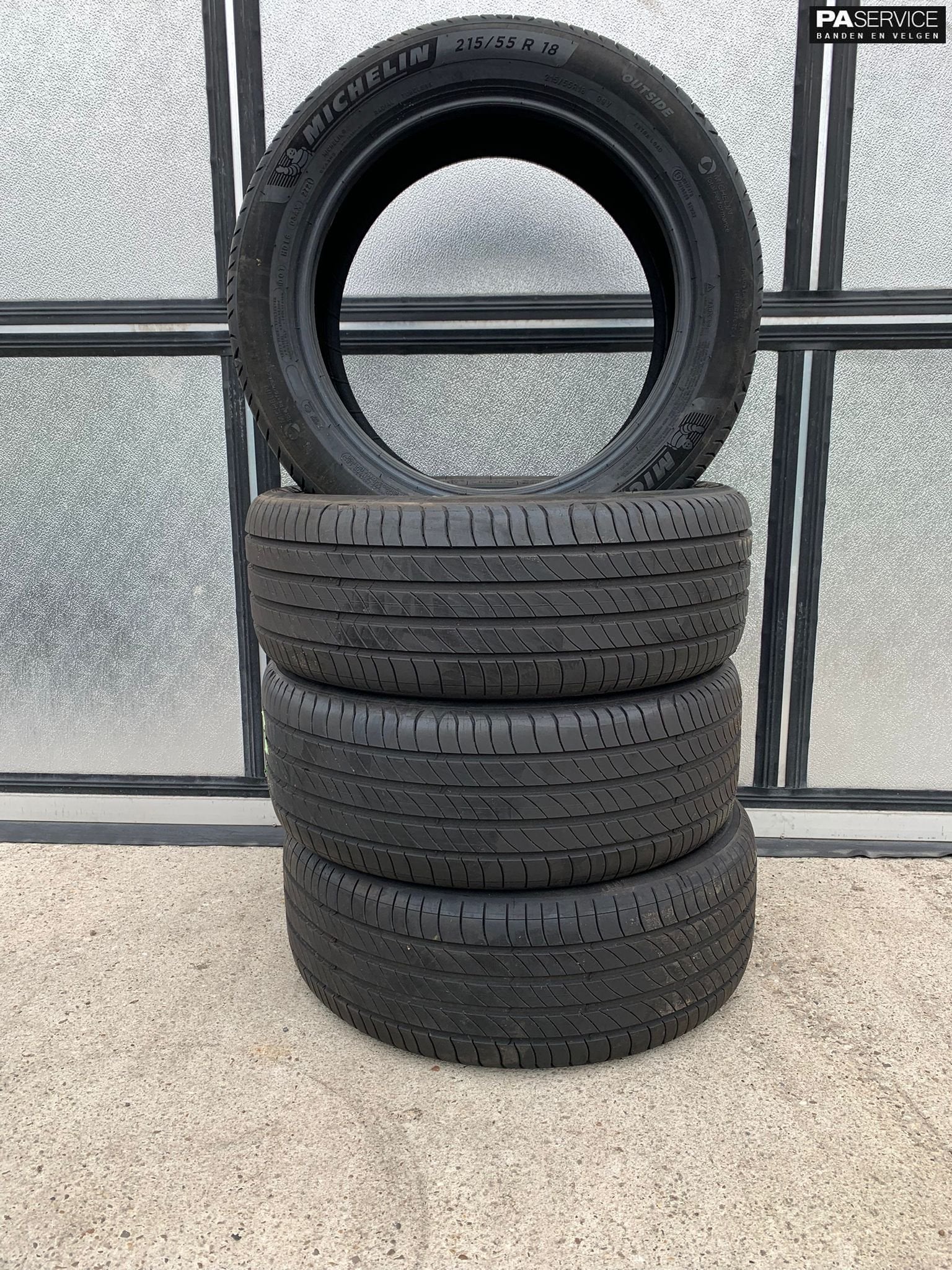 4x Michelin 215 55 18 Zomerbanden met 6,4 mm, 18 inch, -, -, Banden en Velgen