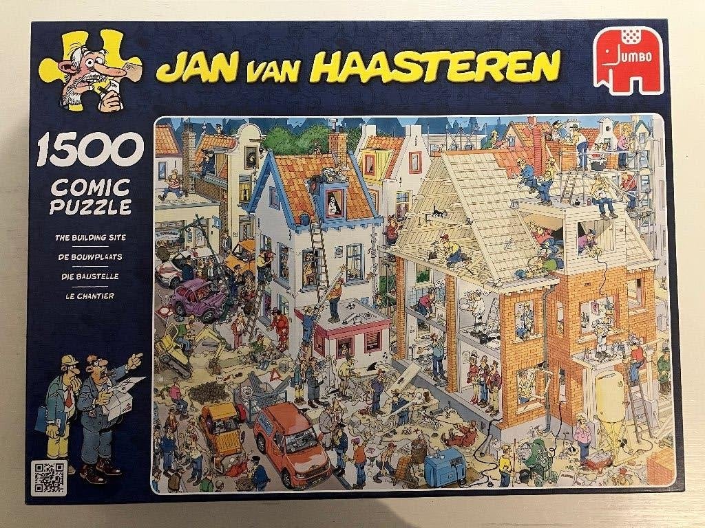Jan van Haasteren De Bouwplaats, Ophalen, 500 t/m 1500 stukjes, Zo goed als nieuw, Legpuzzel