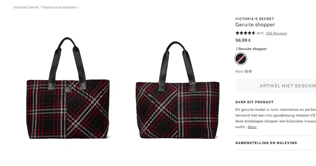 Victoria’s Secret tas – nieuw, Ophalen of Verzenden, Nieuw, Zwart, Schoudertasje
