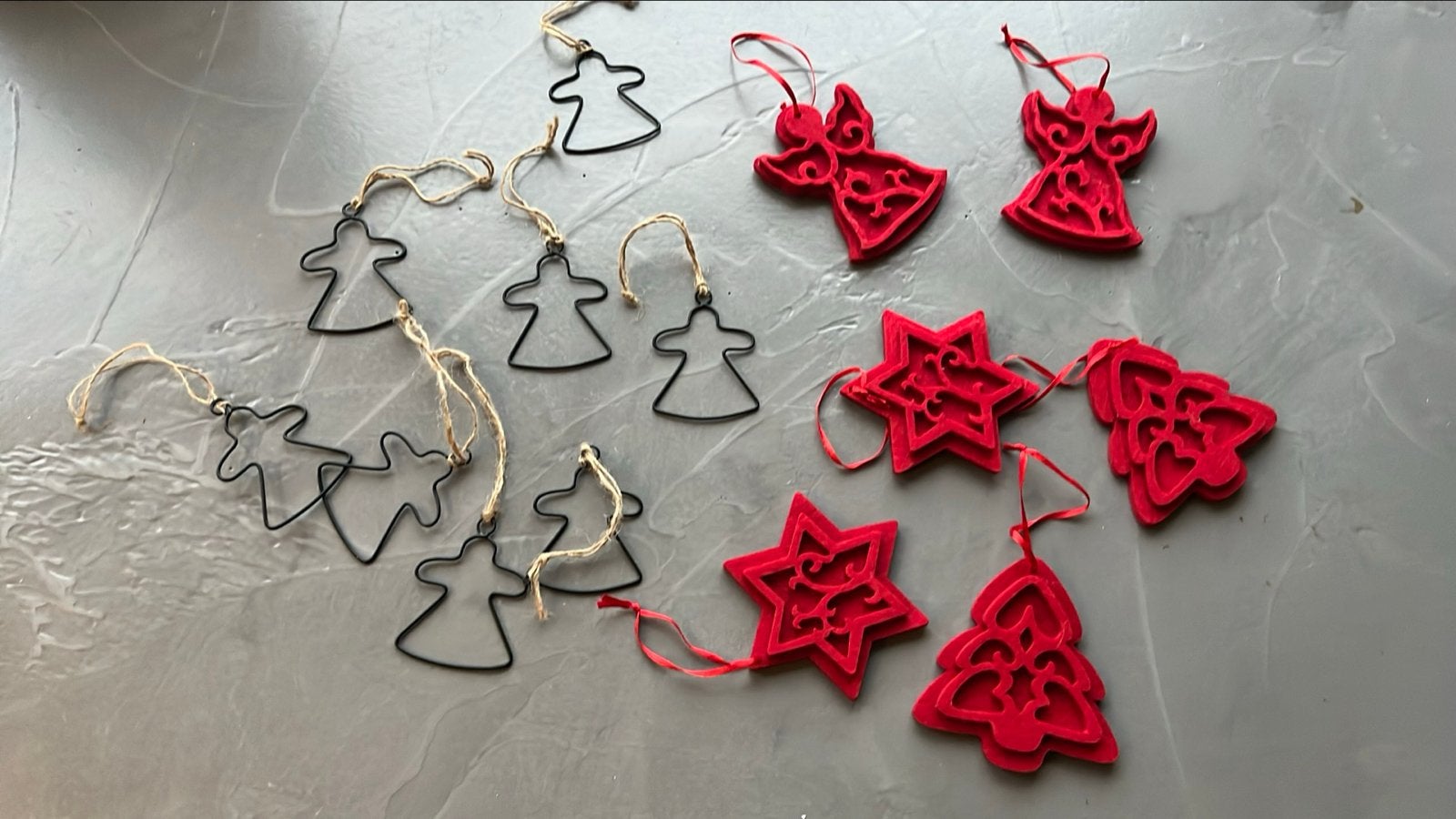 Kerst decoratie metaal en vilt, Ophalen of Verzenden, Zo goed als nieuw