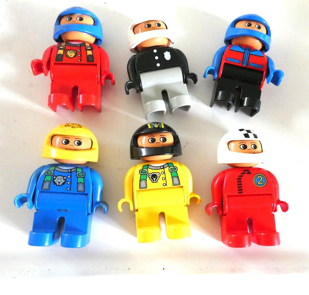 duplo  poppetjes  met helm   5,00, Ophalen, Gebruikt, Duplo