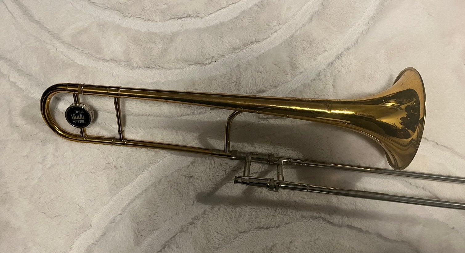 King 2B Liberty trombone, Ophalen, Gebruikt, Tenor, Met koffer