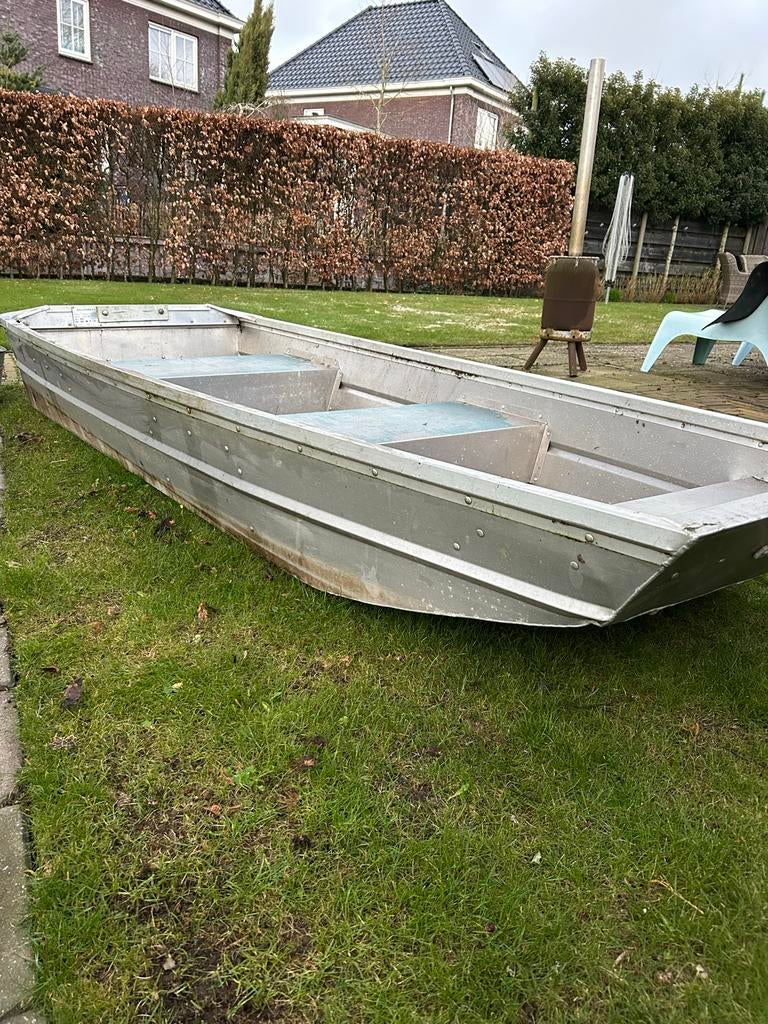 Aquaparx 300 aluminium platbodem met 4 PK Parsun motor, Watersport en Boten, Ophalen, Gebruikt, Tot 10 pk, Aluminium