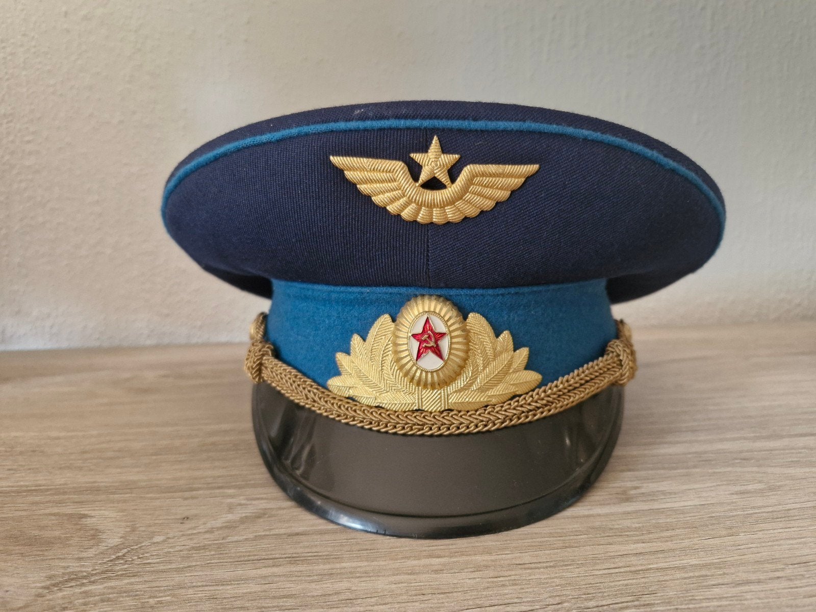 Mooie oudere Russische luchtmacht officiers pet USSR, Ophalen of Verzenden, Luchtmacht, Overige gebieden, Helm of Baret