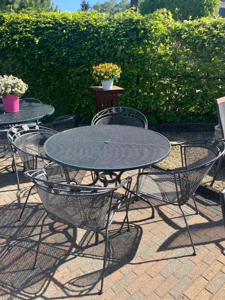 Tuinset 5-delig; 4 stoelen Toledo en ronde tafel, Ophalen, Zo goed als nieuw, Tuinset, Eettafel