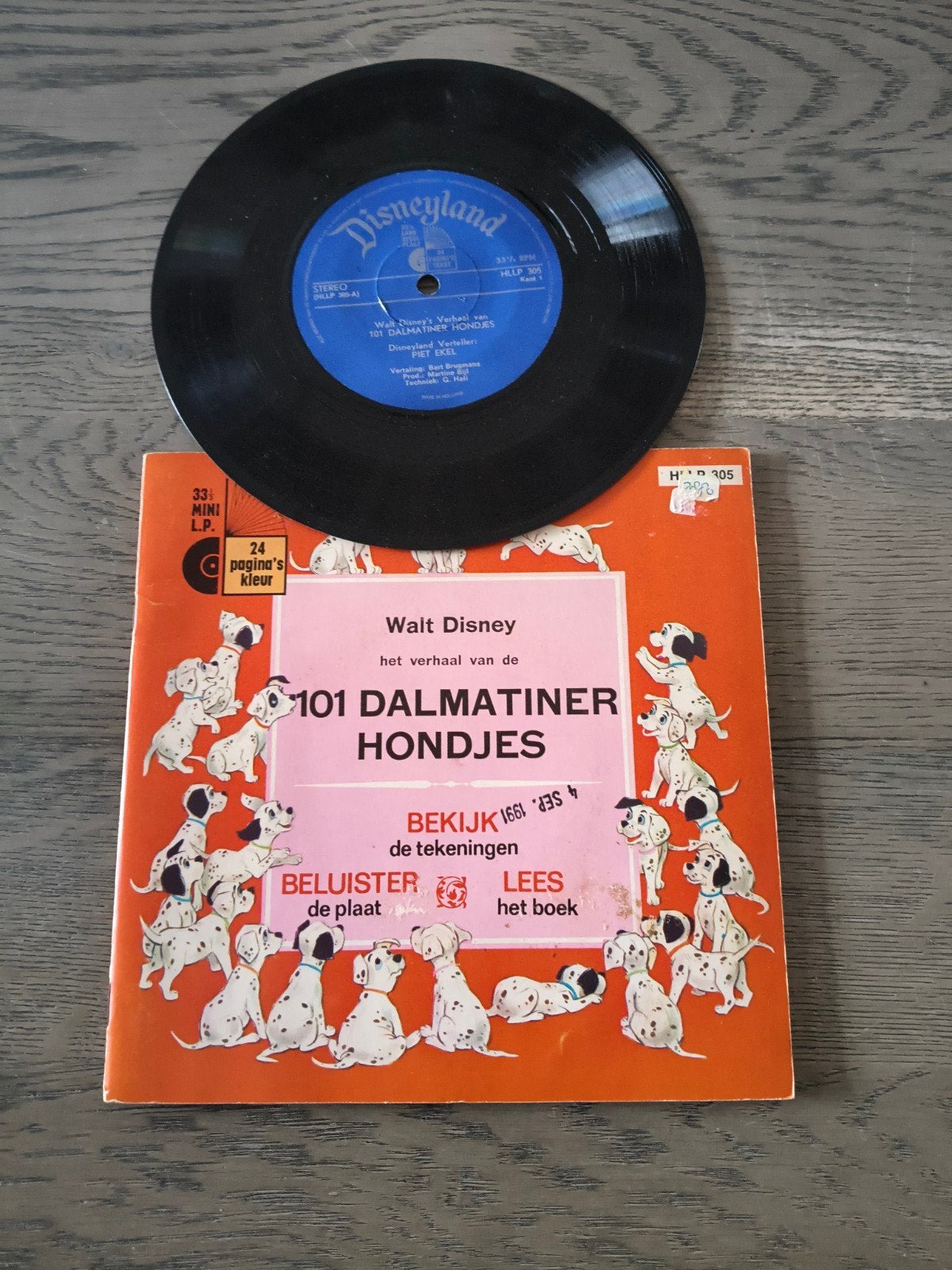 Walt Disney - 101 Dalmatiërs (Mini LP met boekje), LP, Gebruikt, Inclusief boekje, Ophalen of Verzenden