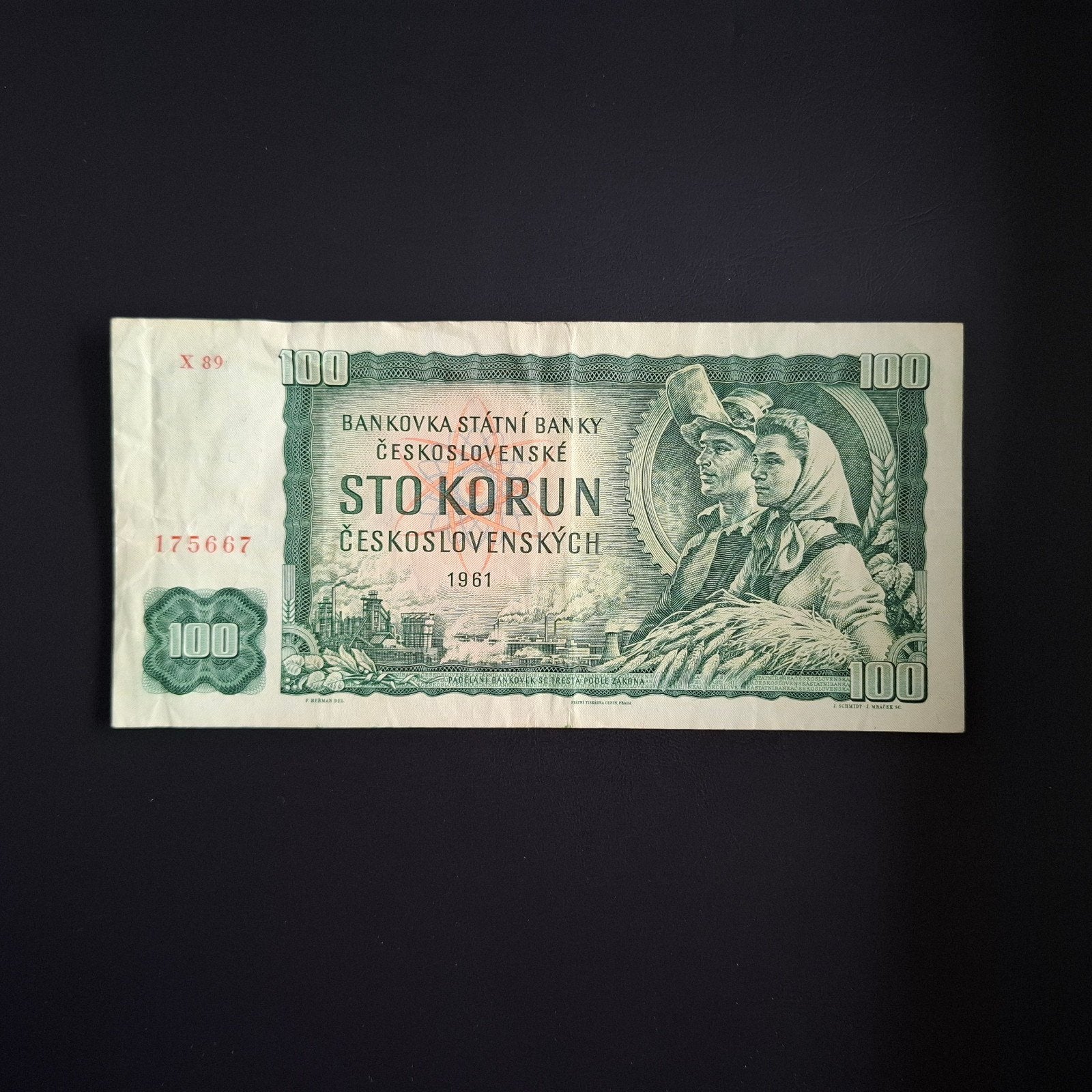 100 kronen Tsjecho-Slowakije #057, Postzegels en Munten, Verzenden, Overige landen, Los biljet