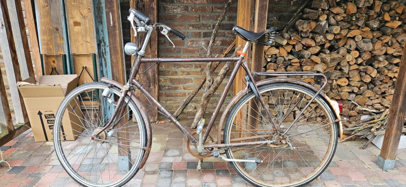 Oude Gazelle fiets - Opknapper. Brooks Zadel., Gebruikt, Ophalen of Verzenden, Gazelle, Trommelrem
