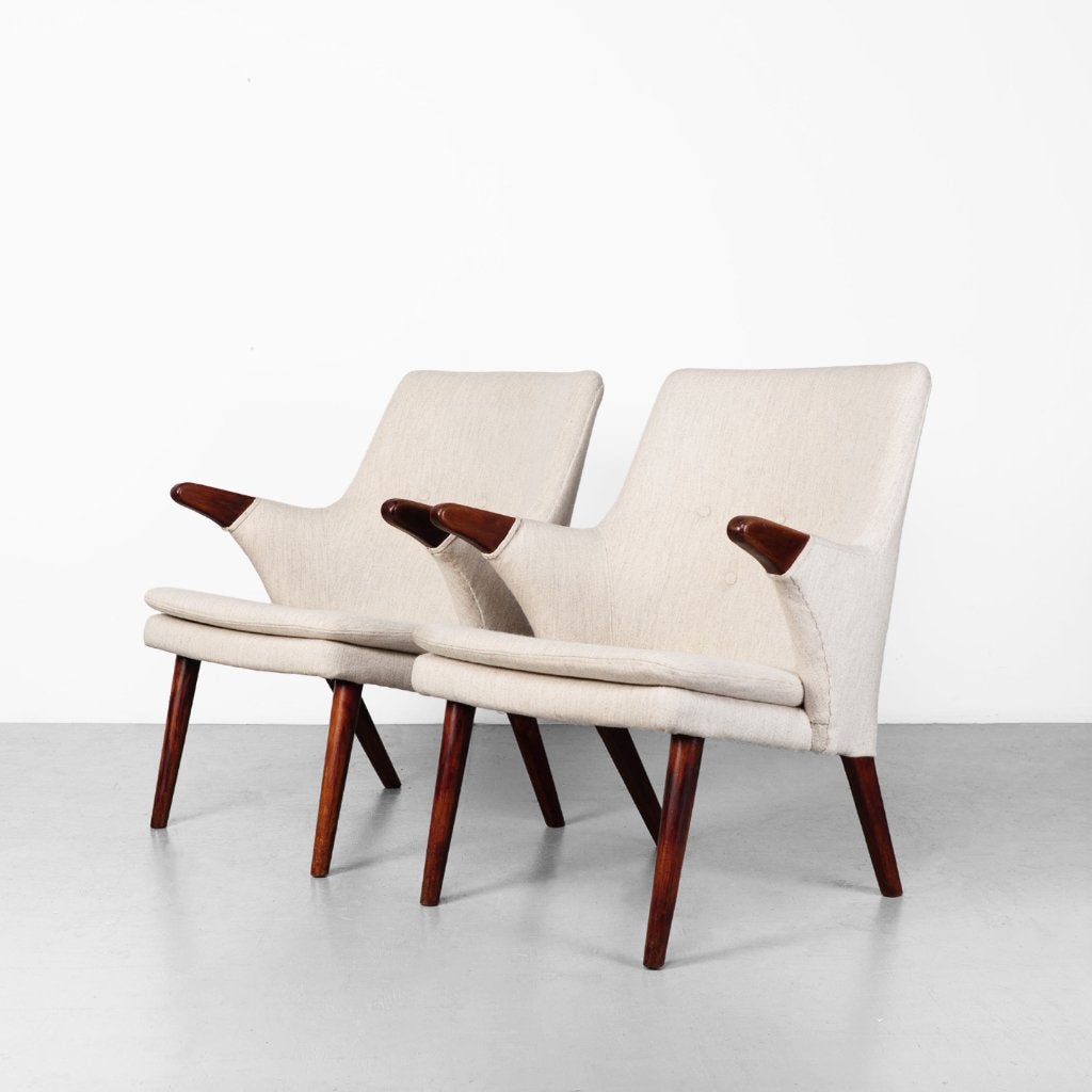 Vintage Deens Svend Skipper loungestoelen, set van 2, Ophalen, Gebruikt, Minder dan 75 cm, Deens Design, Scandinavisch, Vintage, Mid Century, Retro