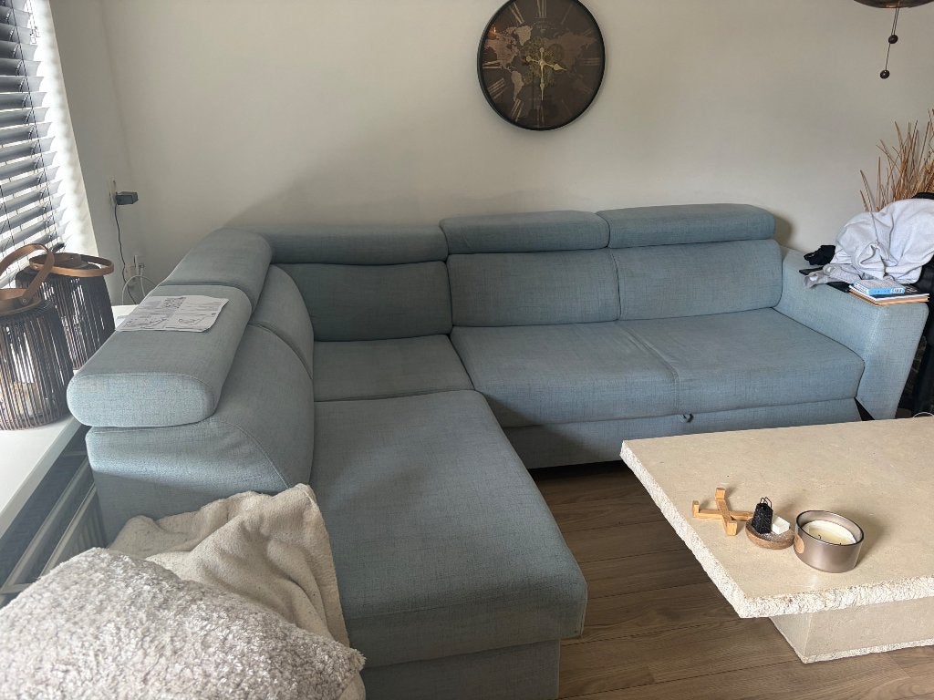 Hoekbank slaapfunctie (MOET VANDAAG WEG, GRATIS), Huis en Inrichting, Banken | Bankstellen, Ophalen, Zo goed als nieuw, Vierpersoons of meer