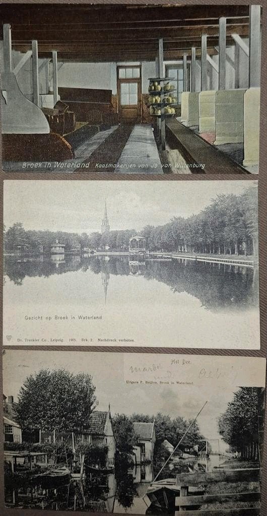 3x  Broek In Waterland •   1903        1910, Verzenden, Voor 1920, Gelopen, Noord-Holland