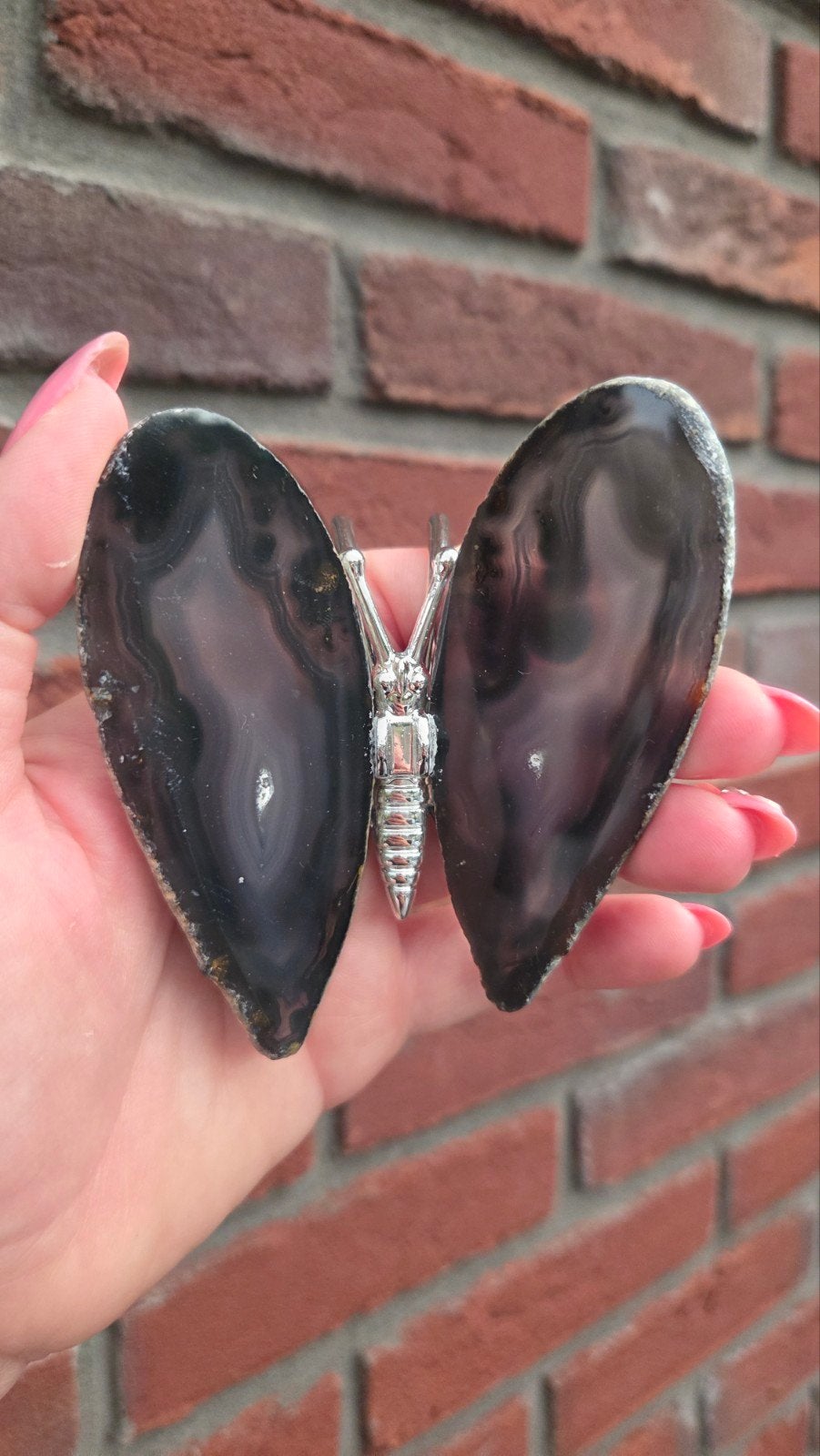 Agaat vlinder - 9 x 8 cm - ook te bestellen via de webshop